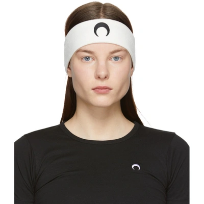 Marine Serre - Embroidered Crescent Moon Headband - Womens - Black |  ModeSens