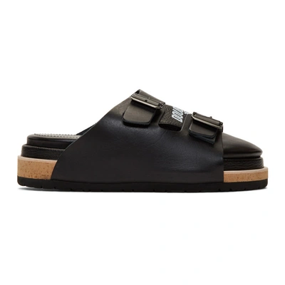 Shop Doublet Black Three-layered Sandals