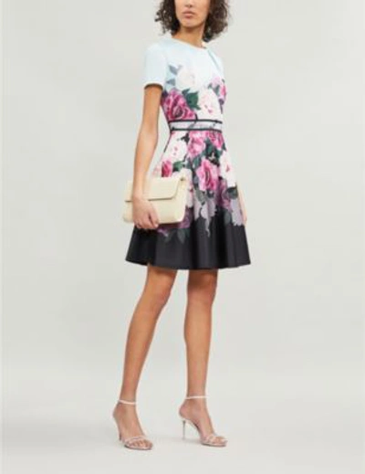 Ted Baker Wilmana Magnificent-print Jersey Skater Dress In Mint | ModeSens