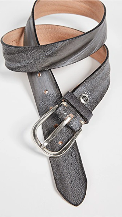Shop B. Belt Stingray Print Classic Belt In Mid Grey