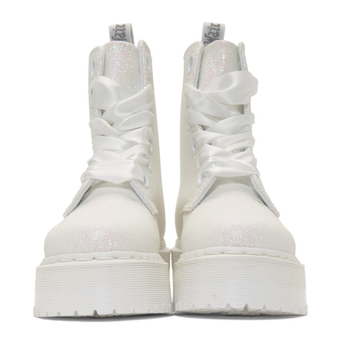 dr martens molly glitter white