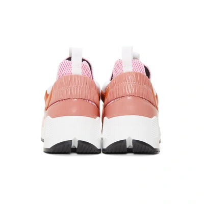 Shop Pierre Hardy Pink And Orange Trek Comet Sneakers