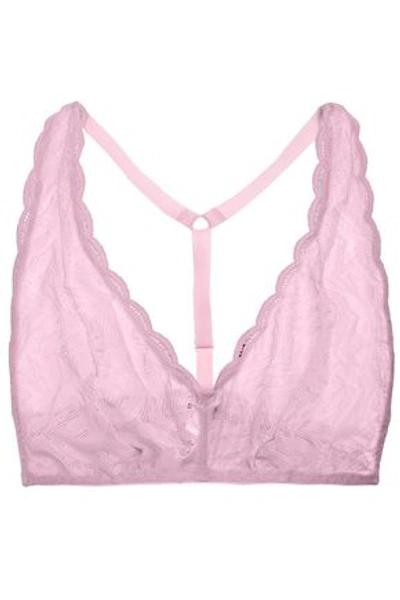 Shop Cosabella Woman Sweet Treats Stretch-lace Soft-cup Bra Baby Pink