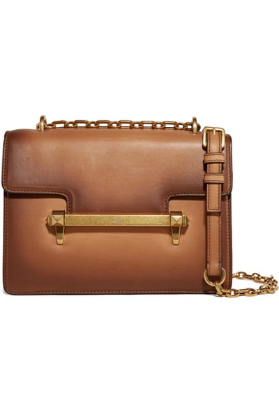 Valentino Uptown Small Leather Shoulder Bag in Tan — UFO No More