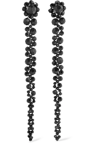 Shop Simone Rocha Drip Bead Earrings In Black