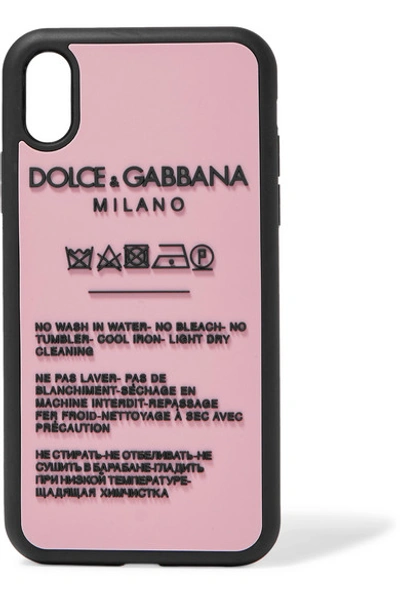 Shop Dolce & Gabbana Printed Silicone Iphone Xr Case In Pink