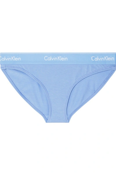 Calvin Klein Underwear Stretch Cotton And Modal-blend Jersey Briefs In  Light Blue | ModeSens