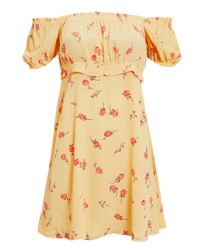 Shop Flynn Skye Lou Mini Dress  Yellow/floral P