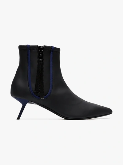 Shop Alchimia Di Ballin Black Perka 55 Zip Up Leather Ankle Boots