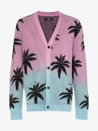 Shop Amiri Cardigan Mit Palmen In Purple