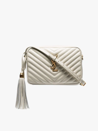 Shop Saint Laurent Neutral Lou Medium Quilted Leather Cross Body Bag In Neutrals