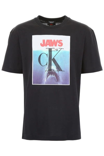 Shop Calvin Klein Jaws T-shirt In Black (black)
