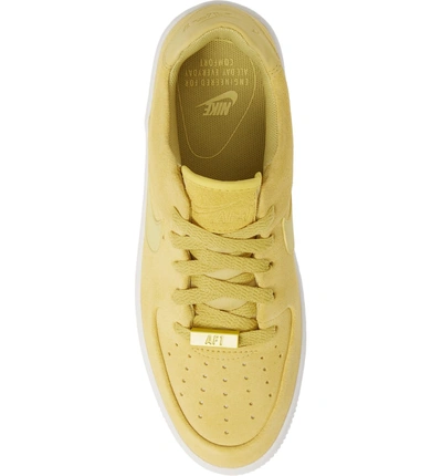 Shop Nike Air Force 1 Sage Low Platform Sneaker In Celery/ Celery/ White