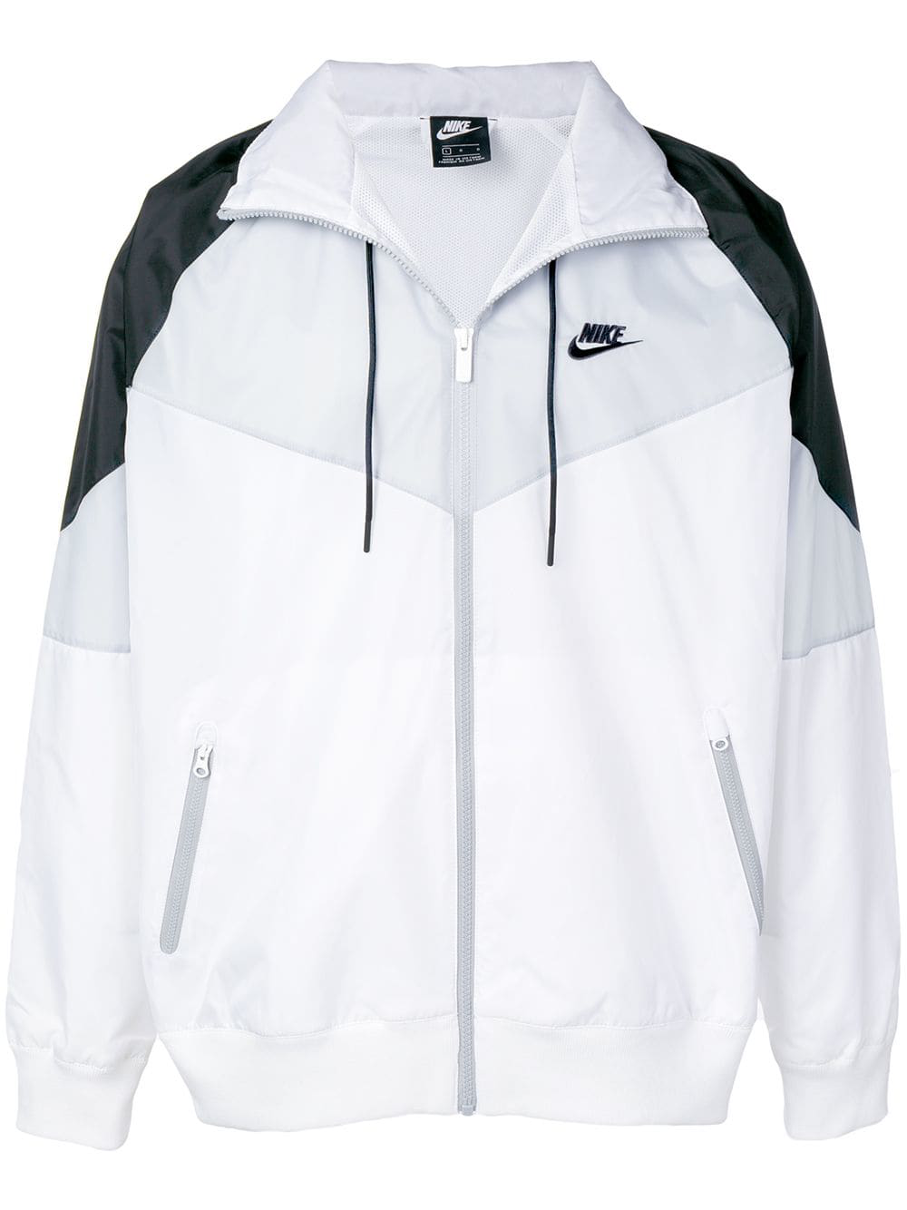 nike windrunner black white grey