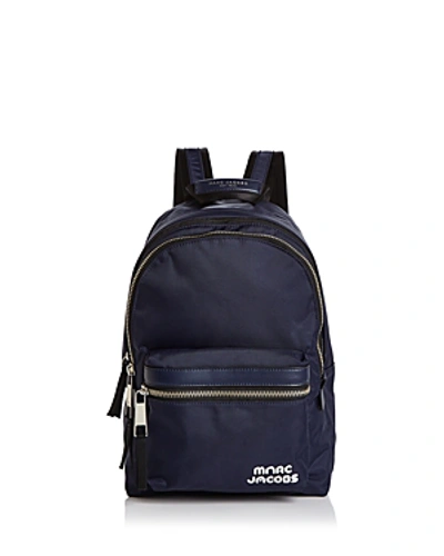 Shop Marc Jacobs Medium Backpack In Midnight Blue/silver