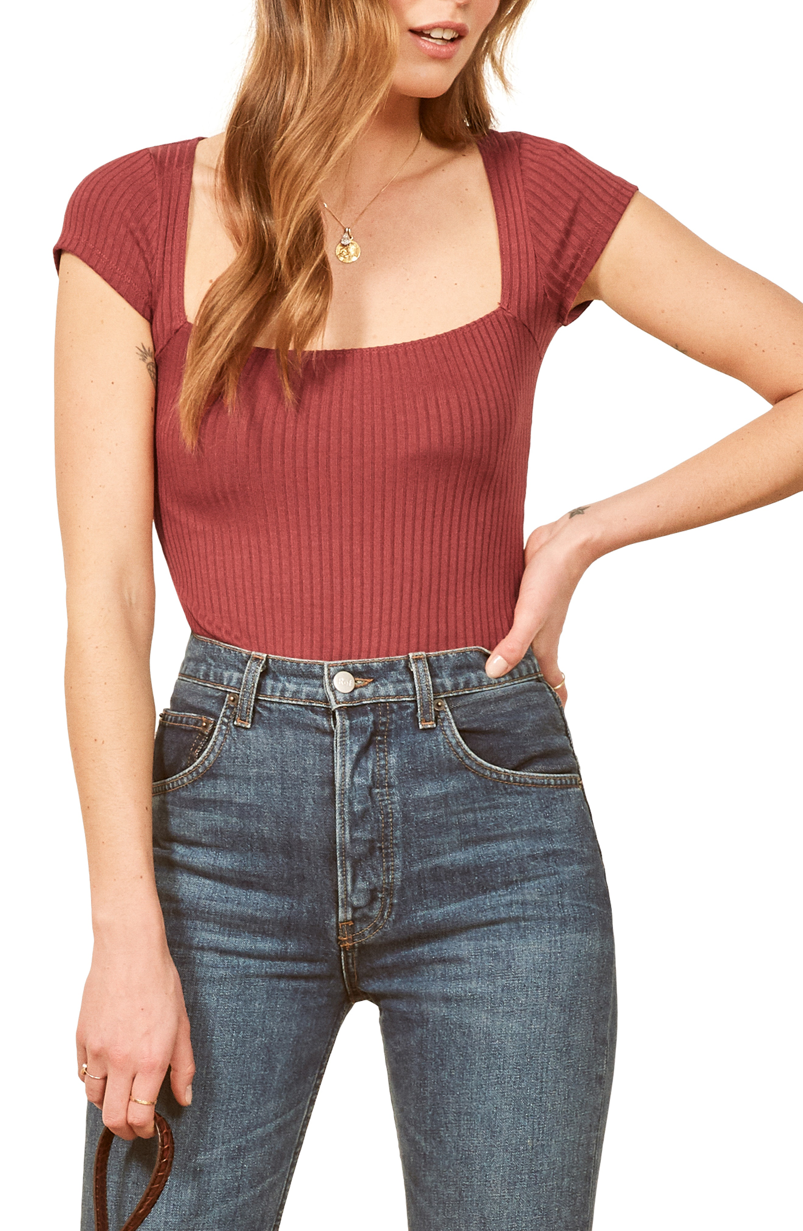 reformation bardot dress