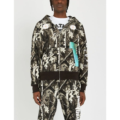 Shop A Bathing Ape Camouflage-print Cotton Hoody In Black