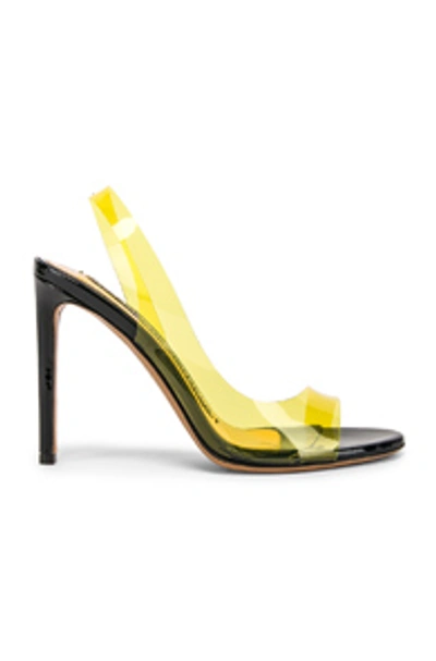 Shop Alexandre Vauthier Amber Ghost Sandal In Black,yellow