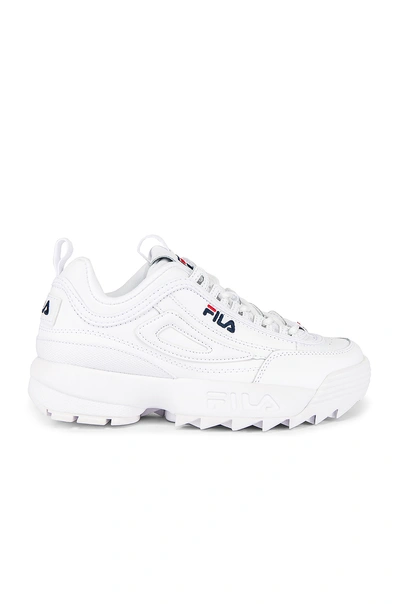 Shop Fila Disruptor Ii Premium Sneaker In White, Navy & Red