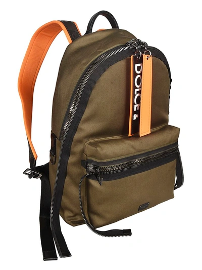 Shop Dolce & Gabbana Vulcano Backpack In Militare Arancio