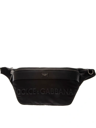 Shop Dolce & Gabbana Mediterranean Black Nylon Pouch