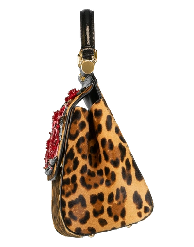 Shop Dolce & Gabbana Sicily Medium Top Handle Bag In Leopard
