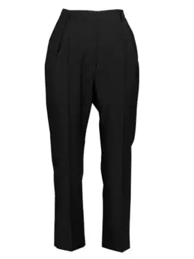 Shop Valentino Women's Straight-leg Wool & Mohair Pants In Black