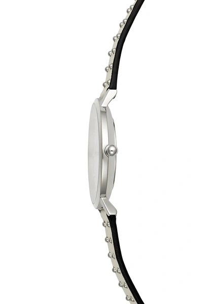 Shop Rebecca Minkoff Women's Watch With White Stud Strap | Major 35mm |  In Silver