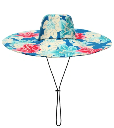 Shop Etro Floral-printed Cotton Hat In Multicoloured