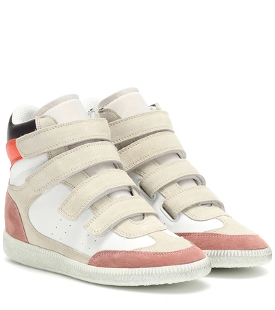 Isabel Marant Bilsy Leather High-top Sneakers In Neutrals | ModeSens