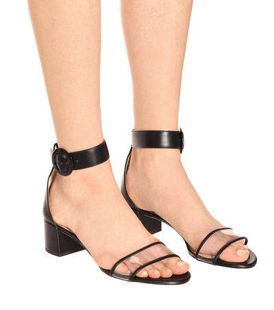 Shop Jimmy Choo Jaimie 40 Leather Sandals In Black