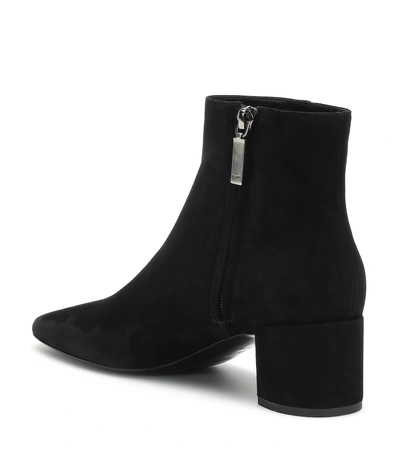 Shop Saint Laurent Loulou 50 Suede Ankle Boots In Black