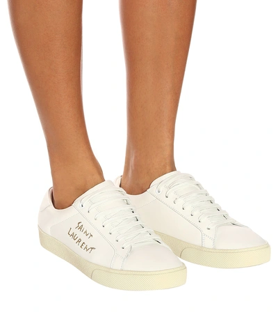 Shop Saint Laurent Court Classic Sl/06 Sneakers In White