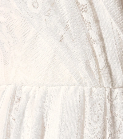 Shop Dolce & Gabbana Cotton-blend Lace Maxi Dress In White