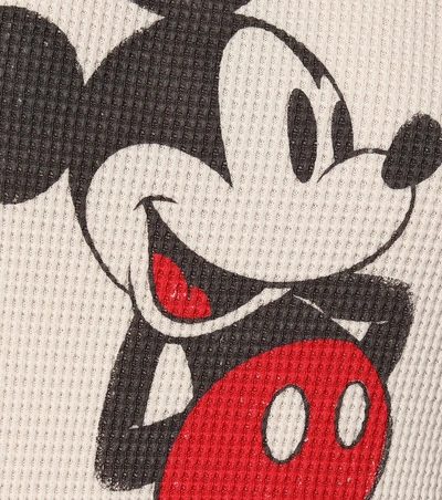 Shop Saint Laurent Mickey Mouse Cotton Tank Top In White