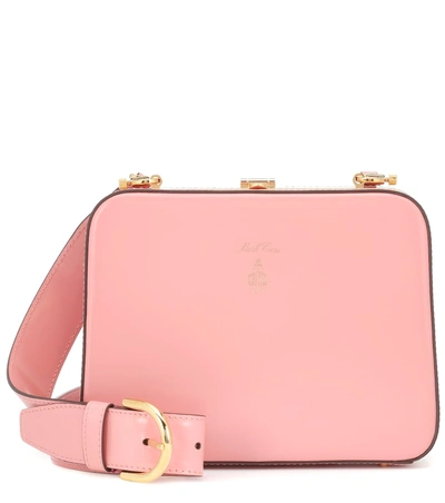 Shop Mark Cross Juliana Frame Leather Shoulder Bag In Pink