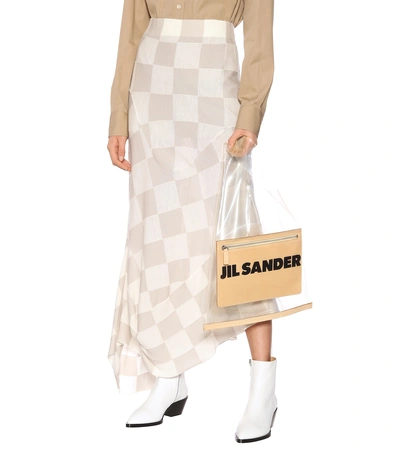 Shop Jil Sander Transparent Market Tote In Neutrals