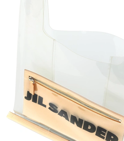 Shop Jil Sander Transparent Market Tote In Neutrals