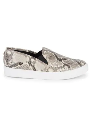 snakeskin steve madden slip ons