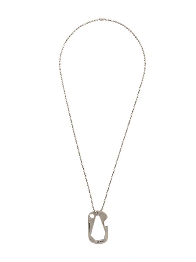 Shop Off-white Blade Necklace In Silver