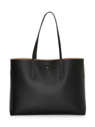 Shop Kate Spade Women's Large Molly Leather Tote In Black