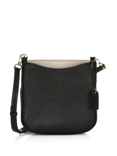 Shop Kate Spade Large Margaux Leather Crossbody Bag In Black