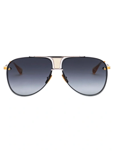 Shop Dita Sunglasses In K Gold W/ Dark Grey To Clear