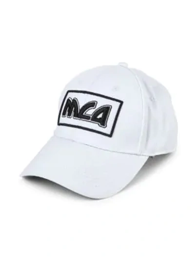 Shop Mcq By Alexander Mcqueen Embroidered Logo Baseball Cap In White