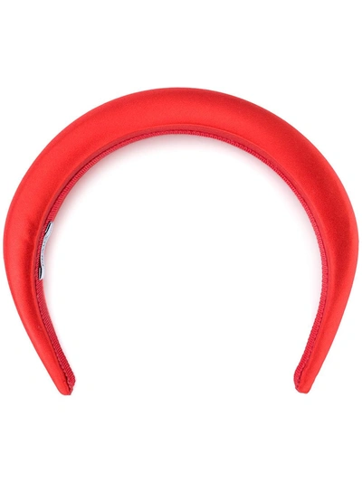 Shop Prada Satin Classic Headband - Red