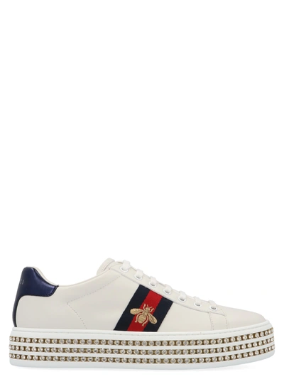 Shop Gucci 'new Ace' Shoes In White