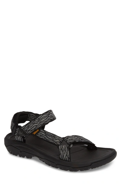 Shop Teva Hurricane Xlt 2 Sandal In Black/ Grey Nylon