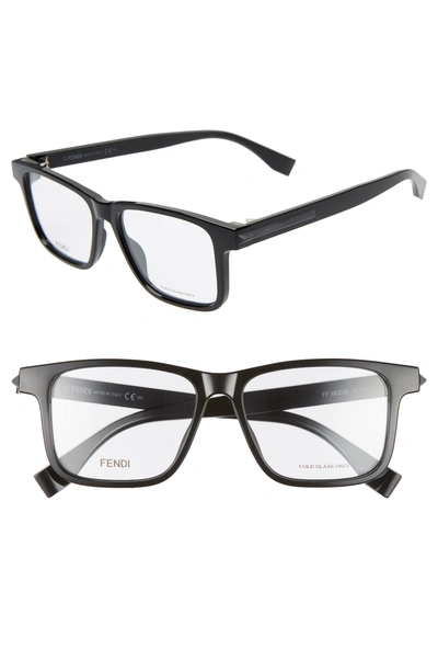 Shop Fendi 53mm Square Optical Glasses - Black