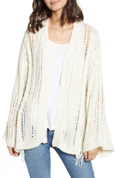 Shop Cupcakes And Cashmere Rosewood Drop Needle Cardigan In Oatmeal