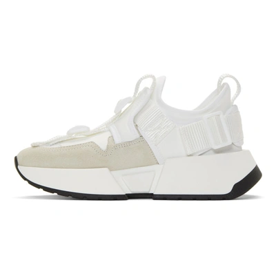 Shop Mm6 Maison Margiela White Safety Strap Platform Sneakers In T1003 White